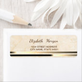 Elegant modern marmer, stripe-adreslabel etiket (Insitu)