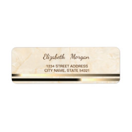 Elegant modern marmeren adreslabel met streep etiket