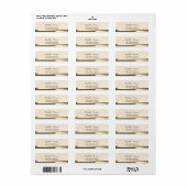 Elegant modern marmeren adreslabel met streep etiket (Full Sheet)