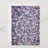 Elegant Modern Masque, Diamonds Sequins Quinceaner Kaart (Achterkant)