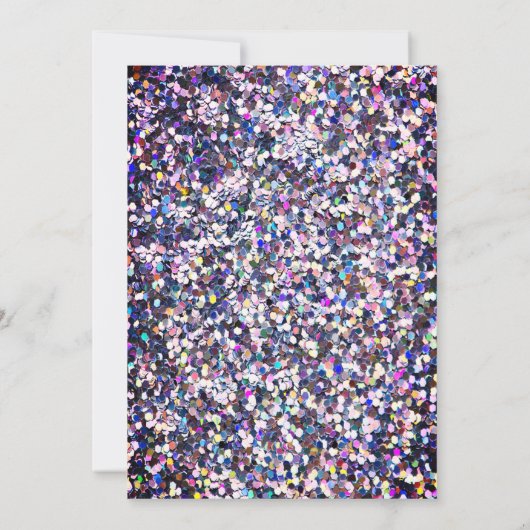 Elegant Modern Masque, Diamonds Sequins Quinceaner Kaart (Achterkant)