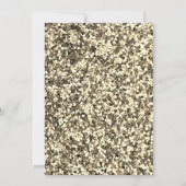 Elegant Modern Masque Gold Sequins Quinceanera Kaart (Achterkant)