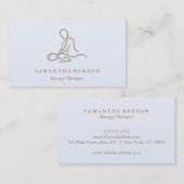 Elegant Modern Massage Therapist Visitekaartje (Voorkant / Achterkant)