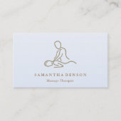 Elegant Modern Massage Therapist Visitekaartje (Voorkant)