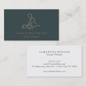 Elegant Modern Massage Therapist Visitekaartje (Voorkant / Achterkant)