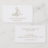 Elegant Modern Massage Therapist Visitekaartje (Voorkant / Achterkant)