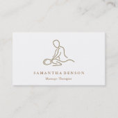 Elegant Modern Massage Therapist Visitekaartje (Voorkant)