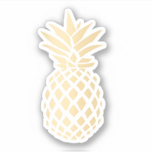 Elegant modern  meisje-ananas sticker