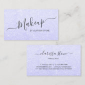 Elegant modern meisje-blauw glitter make-up kunste visitekaartje (Voorkant / Achterkant)