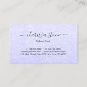 Elegant modern meisje-blauw glitter make-up kunste visitekaartje (Achterkant)