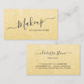 Elegant modern meisje glitter make-up artiest visitekaartje (Voorkant / Achterkant)