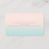 Elegant modern meisje grappig, roze flamingos in l visitekaartje (Achterkant)