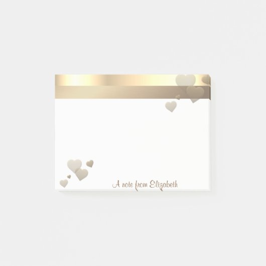 Elegant modern meisje, hart - op maat gemaakt post-it® notes (Voorkant)