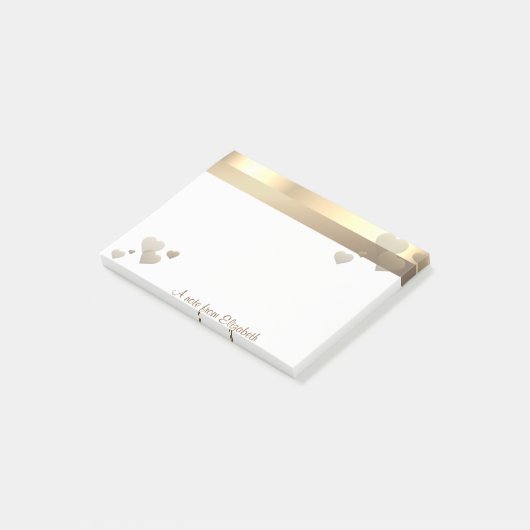 Elegant modern meisje, hart - op maat gemaakt post-it® notes (Schuin)