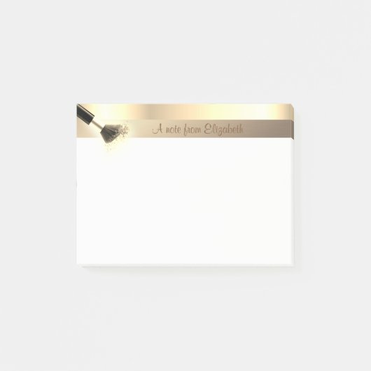 Elegant modern meisje, Makeup Brush - Gepersonalis Post-it® Notes (Voorkant)