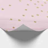 Elegant modern meisje met goudglitter confetti cadeaupapier (Hoek)