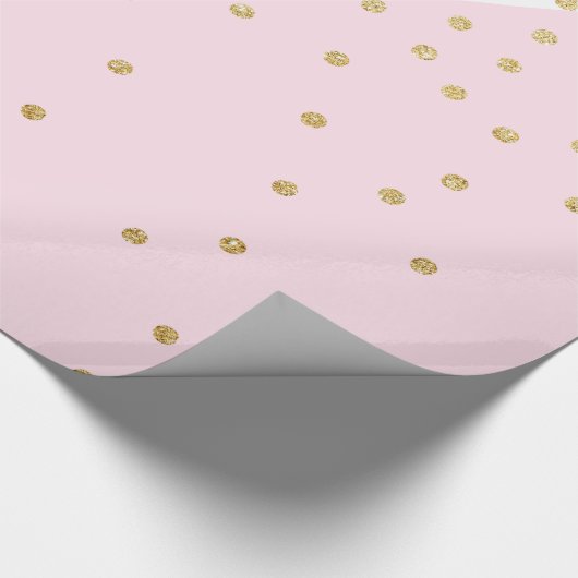 Elegant modern meisje met goudglitter confetti cadeaupapier (Hoek)