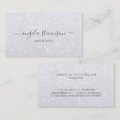 Elegant modern meisjes glitter make-up artiest visitekaartje (Voorkant / Achterkant)