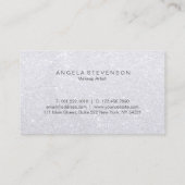 Elegant modern meisjes glitter make-up artiest visitekaartje (Achterkant)