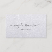 Elegant modern meisjes glitter make-up artiest visitekaartje (Voorkant)