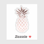 Elegant modern  meisjesachtig roos gouden ananas sticker (Vel)