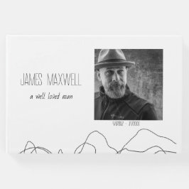 Elegant Modern Memorial Foto Gastenboek