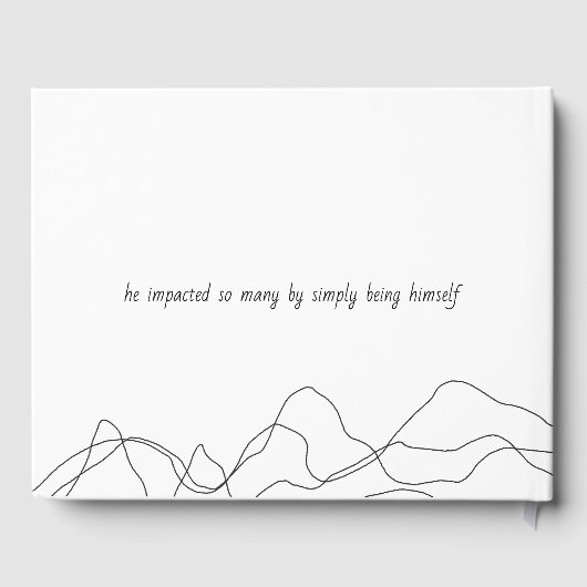 Elegant Modern Memorial Foto Gastenboek (Achterkant)