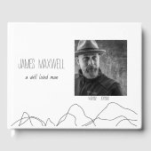 Elegant Modern Memorial Foto Gastenboek (Voorkant)