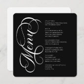 Elegant modern Menu Black and White (Voorkant / Achterkant)