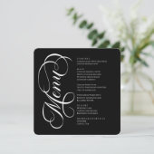Elegant modern Menu Black and White (Staand voorkant)
