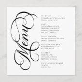 Elegant modern Menu Black and White (Voorkant)