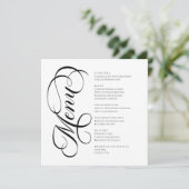 Elegant modern Menu Black and White (Staand voorkant)