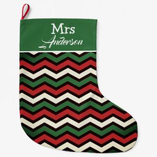 Elegant Modern Merry Christmas Mr. en Mrs. Couple Grote Kerstsok