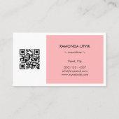 Elegant Modern met QR-code Visitekaartje (Achterkant)
