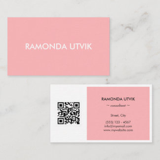 Elegant Modern met QR-code Visitekaartje