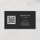 Elegant modern met QR-code Visitekaartje (Achterkant)