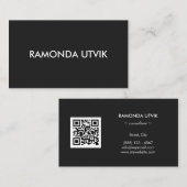 Elegant modern met QR-code Visitekaartje (Voorkant / Achterkant)