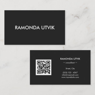Elegant modern met QR-code Visitekaartje