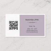 Elegant modern met QR-code Visitekaartje (Achterkant)
