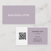 Elegant modern met QR-code Visitekaartje (Voorkant / Achterkant)