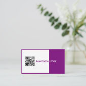Elegant modern met QR-code Visitekaartje (Staand voorkant)