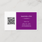 Elegant modern met QR-code Visitekaartje (Achterkant)