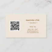 Elegant modern met QR-code Visitekaartje (Achterkant)