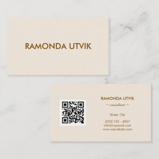 Elegant modern met QR-code Visitekaartje
