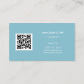 Elegant modern met QR-code Visitekaartje (Achterkant)