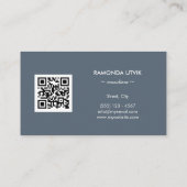 Elegant modern met QR-code Visitekaartje (Achterkant)