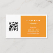 Elegant modern met QR-code Visitekaartje (Achterkant)