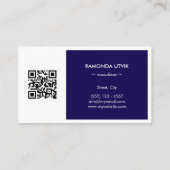 Elegant modern met QR-code Visitekaartje (Achterkant)