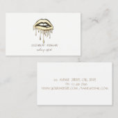 Elegant modern, metallisch opdruppelaar, Makeup Visitekaartje (Voorkant / Achterkant)