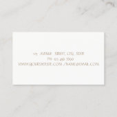 Elegant modern, metallisch opdruppelaar, Makeup Visitekaartje (Achterkant)